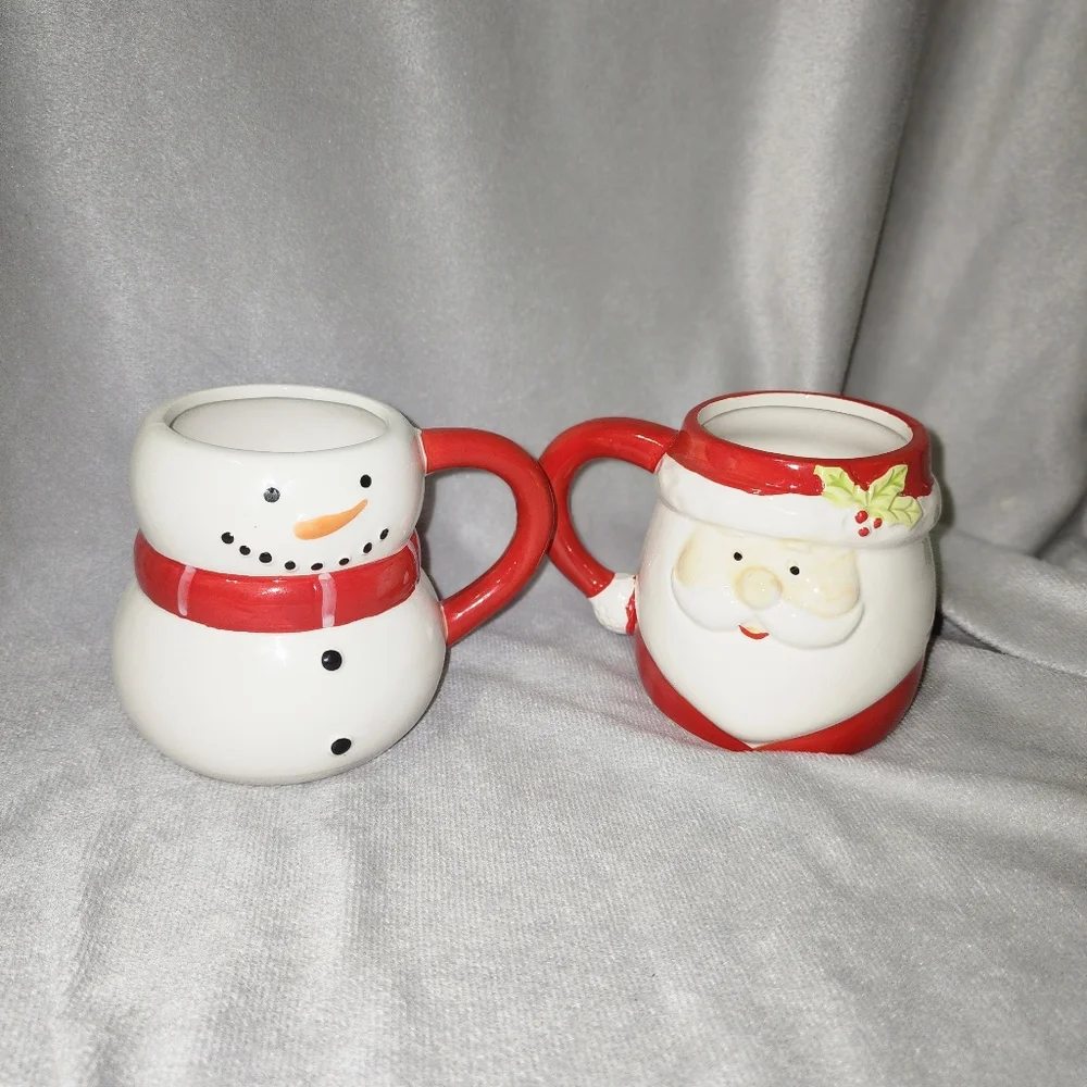 The Snowman & Santa Coffee Tea Mug Cups